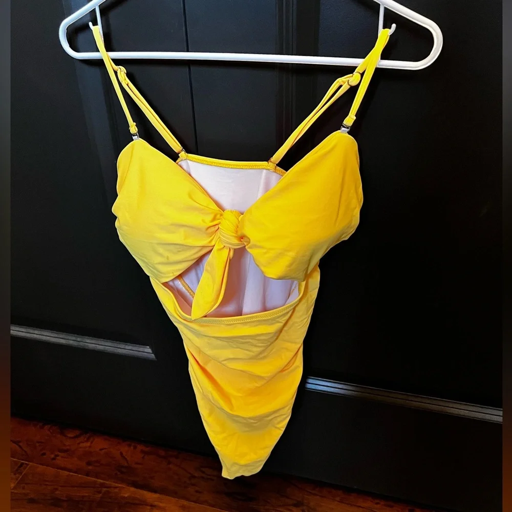 ☀️ Yellow high-waisted monokini - Picture 4 of 4